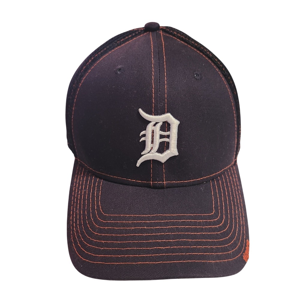 Detroit Tigers Baseball Cap Orange Stitching Mesh Back New Era Fitted‎